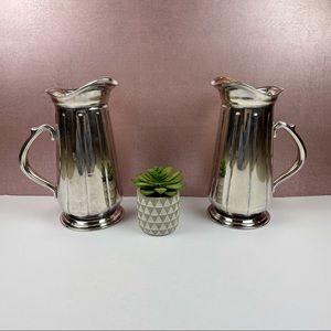Oneida Japan Silver Pitchers Drinkware Set Of 2